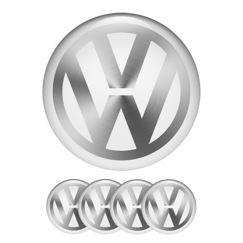VW Volkswagen Silicone Stickers Center Hub White Circle