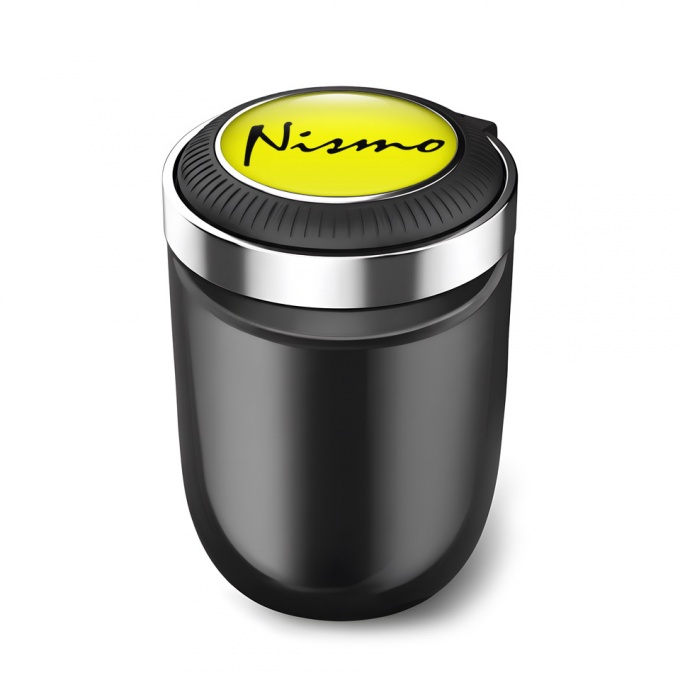 Nissan Nismo Ashtray Logo Container for Cigarette LED Yellow Print with Black Font 