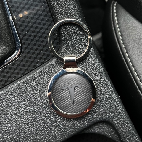Tesla Metal Key Ring Metallic Mesh Edition