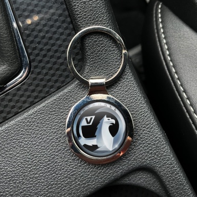 Vauxhall Key Fob Metal Black Silver Metallic Effect Design