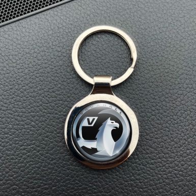 Vauxhall Key Fob Metal Black Silver Metallic Effect Design