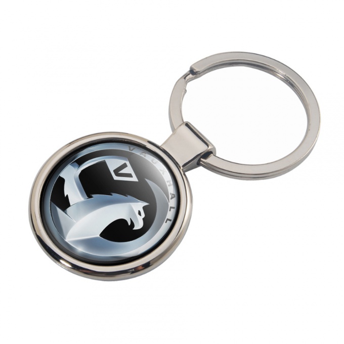 Vauxhall Key Fob Metal Black Silver Metallic Effect Design