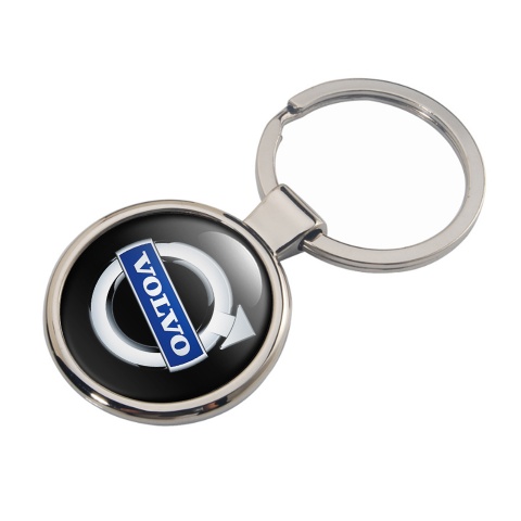 Volvo Key Fob Metal Black Silver Blue Logo 3D Design