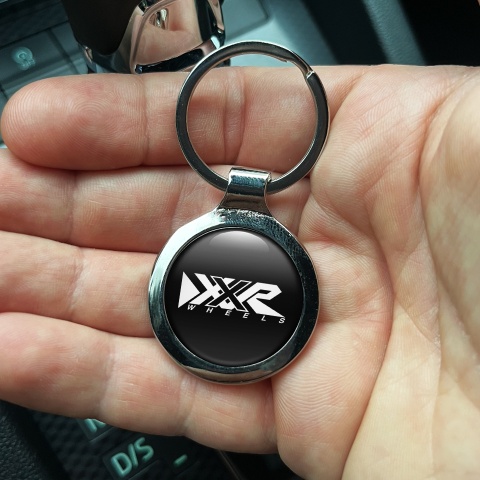 XXR Metal Key Ring Black White Classic Logo Design
