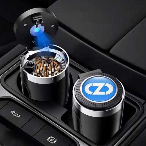 OZ Ashtray Car Accessory Blue Base White Logo 