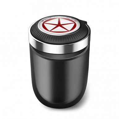 Plymouth Trash Can Ashtray Red DEsign Logo 