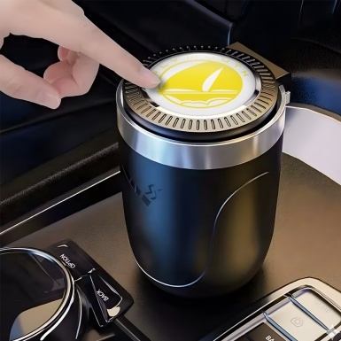 Plymouth Car Ashtray for Cigarette White Yellow Print Logo 