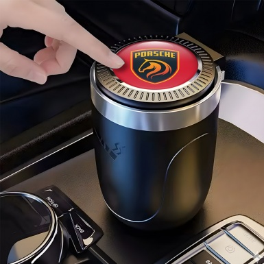 Porsche Ashtray Car Accessory New Logo with Red Print 
