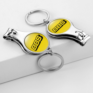 BBS Key Fob Metal Nail Trimmer Classic Clean Yellow Black Edition