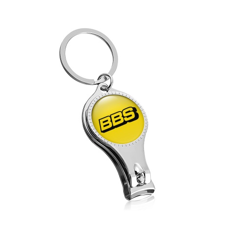 BBS Key Fob Metal Nail Trimmer Classic Clean Yellow Black Edition