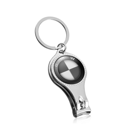 BMW Key Holder Chain Nail Clipper Classic Black Ring Graphite Logo Edition