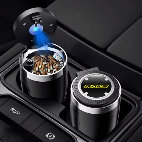 Rays Logo Edition Portable Car Ashtray for Cigarette