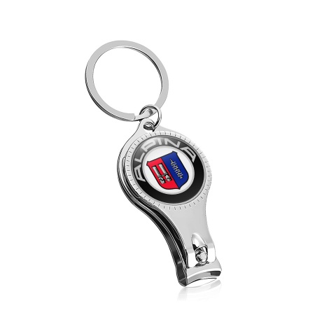 BMW Alpina Key Holder Chain Nail Clipper Classic Black Ring Red Logo Edition
