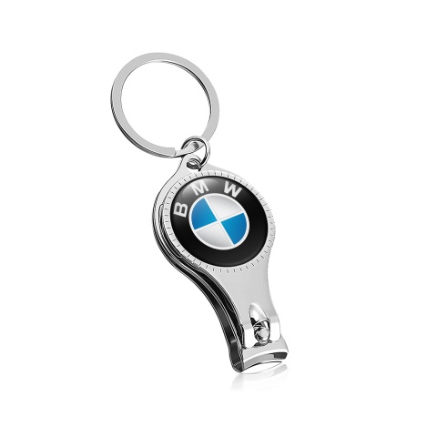 BMW Key Ring Holder Fingernail Trimmer Clean Classic Blue White Emblem