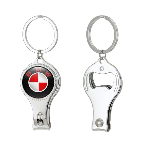 BMW Key Ring Holder Fingernail Trimmer Clean Classic Red White Edition