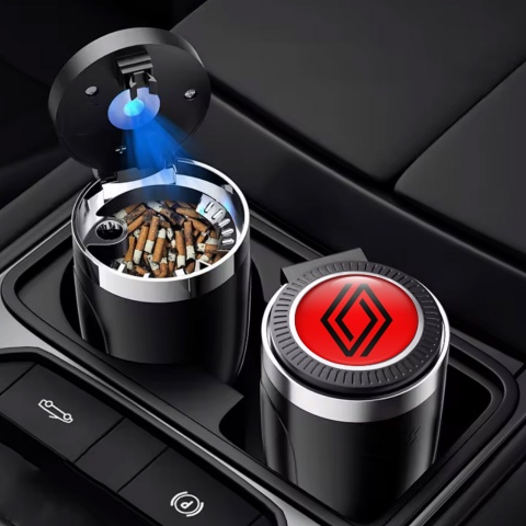 Renault Ashtray Logo Container for Cigarette LED Portable