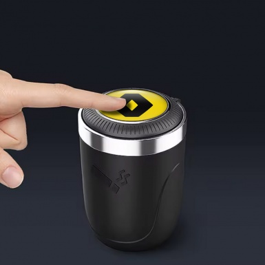 Renault Automotive Ashtray Yellow Black Logo Design 