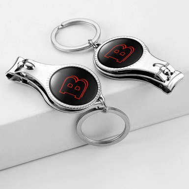 Mercedes Brabus Key Ring Holder Nail Trimmer Clean Red Logo Design