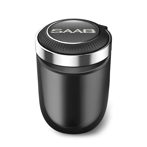 Saab Car Ashtray for Cigarette Black Carbon Logo Motive 