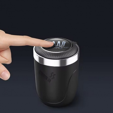 Saab Car Ashtray for Cigarette Black Carbon Decoration 