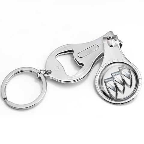 Buick Keyring Chain Nail Trimmer Chrome Shields Domed Logo Edition