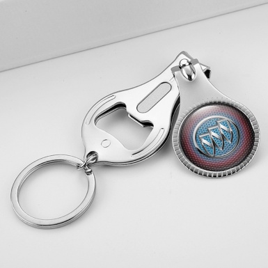 Buick Key Holder Nail Trimmer Red Blue Honeycomb Domed Logo Edition