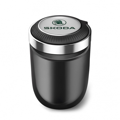 Skoda Branded Ashtray Logo Container for Cigarette LED