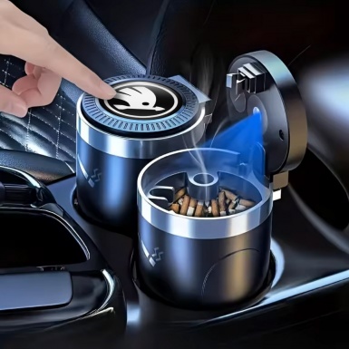 Skoda Stylish Vision Car Ashtray for Cigarette 