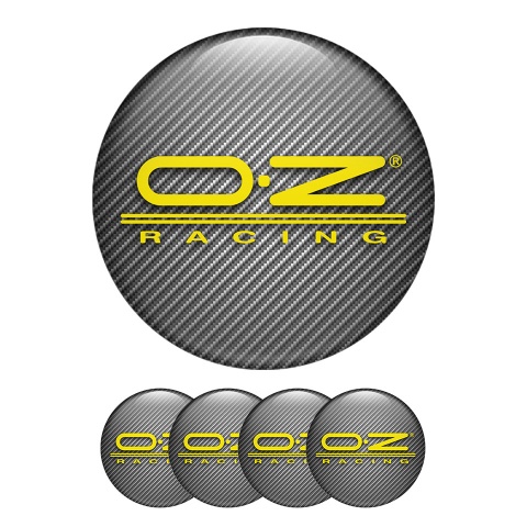 OZ Domed Stickers Wheel Center Cap Badge Carbon Vision