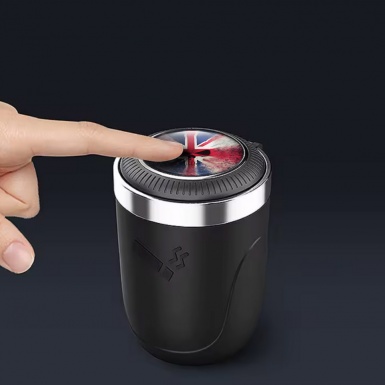 Skull Trash Can Ashtray UK Flag Motive Logo 