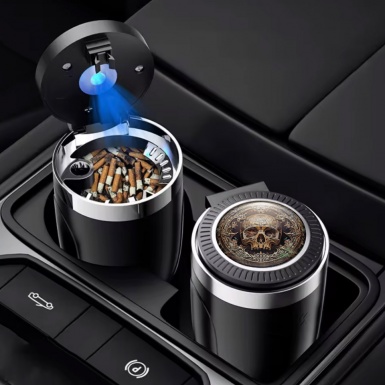 Skull Ashtray Car Accessory Portable Type 