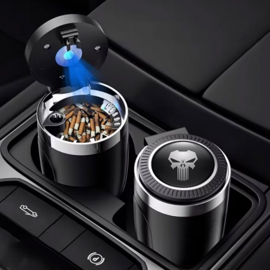 Skull Trash Can Ashtray LED Light Type 