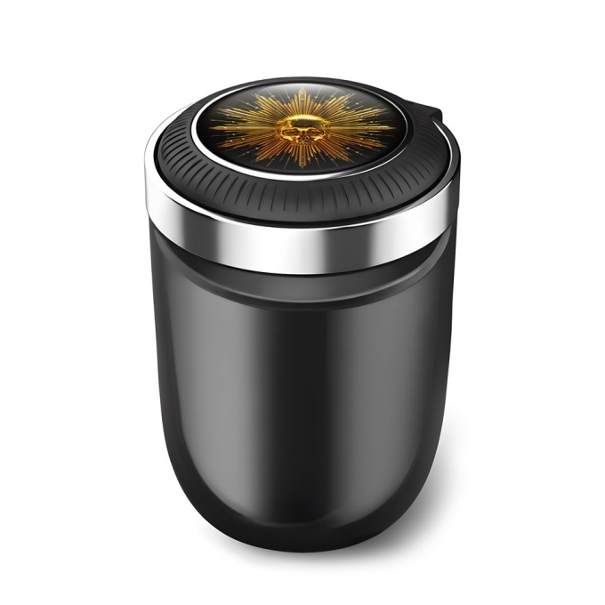 Skull Star Effect Trash Can Ashtray