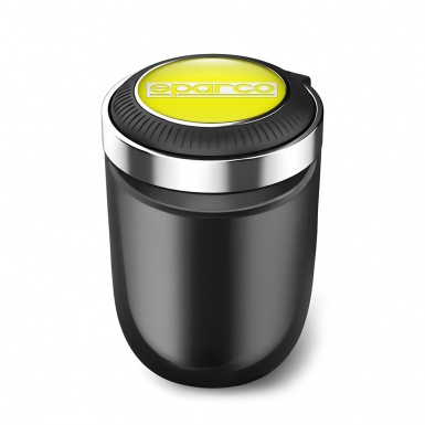 Sparco Trash Can Ashtray Yellow Logo Print 