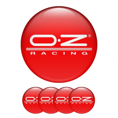 OZ Center Hub Dome Stickers Racing Red