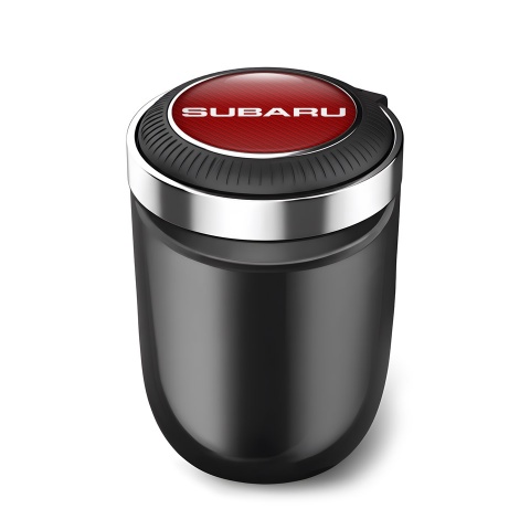 Subaru Car Ashtray for Cigarette Stylish Red Carbon Design 