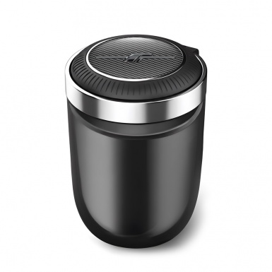 Subaru Trash Can Ashtray Black Carbon with Chrome Logo Design 
