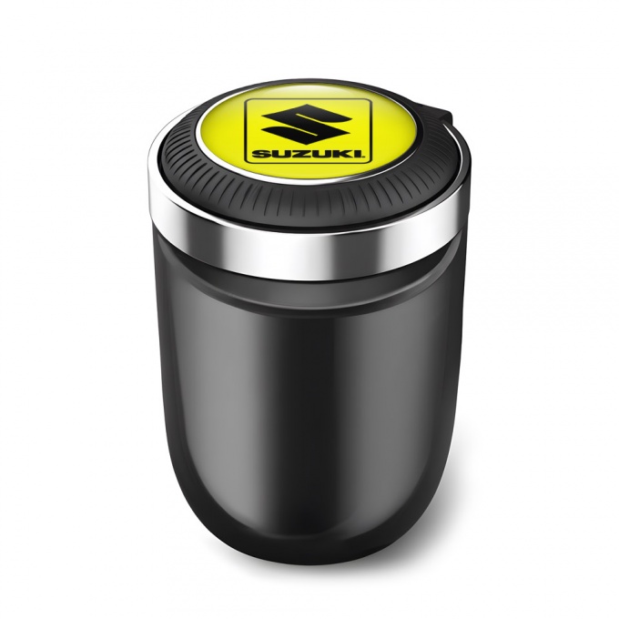 Suzuki Ashtray Car Accessory Yellow Print Black Logo 
