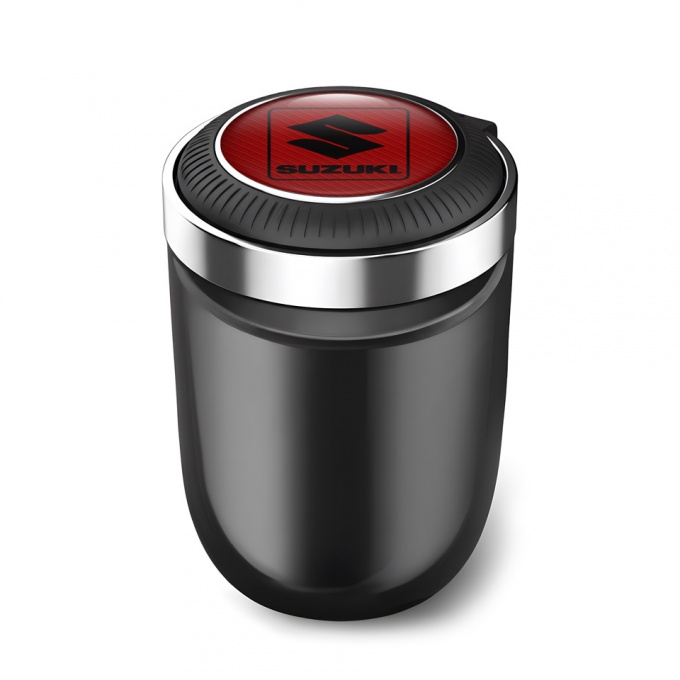 Suzuki Automotive Ashtray Red Carbon Print with Black Logo 