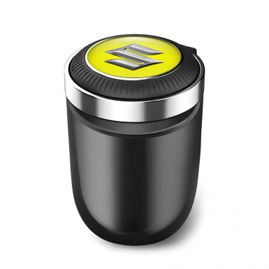 Suzuki Automotive Ashtray Yellow Print with Silver logo 