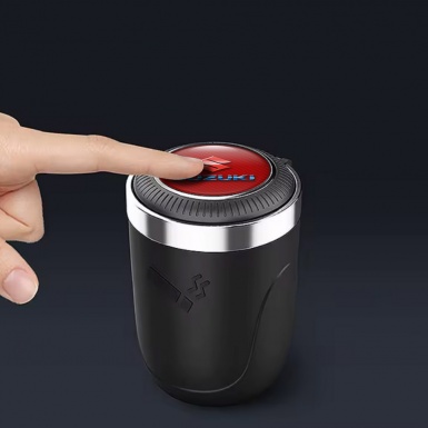 Suzuki Ashtray Logo Container for Cigarette LED Red Carbon Motive 