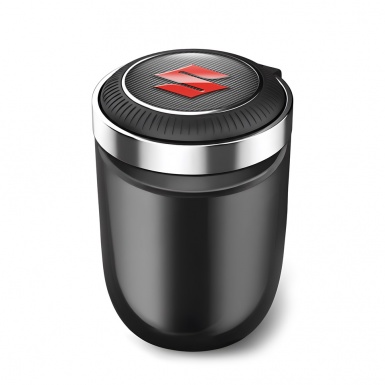 Suzuki Trash Can Ashtray Red Logo Design 