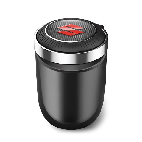 Suzuki Trash Can Ashtray Red Logo Design 