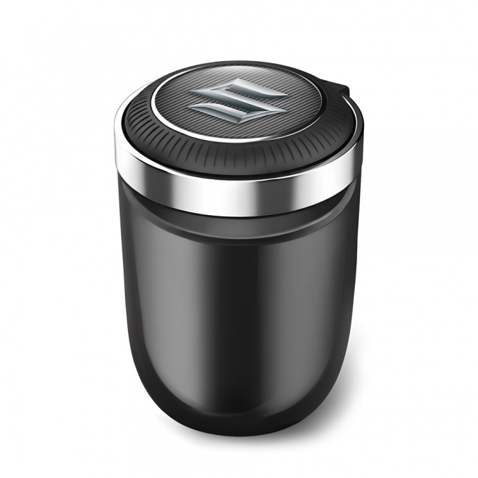 Suzuki Trash Can Ashtray Classic Silver logo 