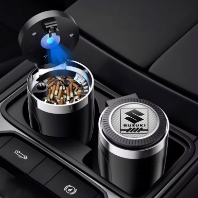 Suzuki Car Ashtray for Cigarette Light Carbon New Style Logo 
