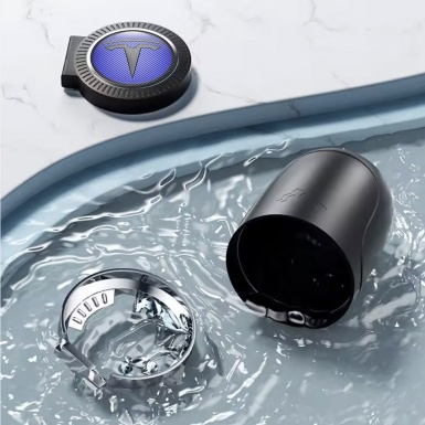 Tesla Ashtray Car Accessory Purple Logo 