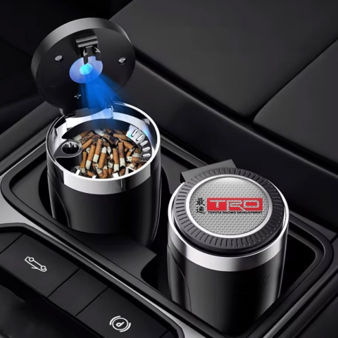 Toyota TRD Style Ashtray Logo Container for Cigarette LED
