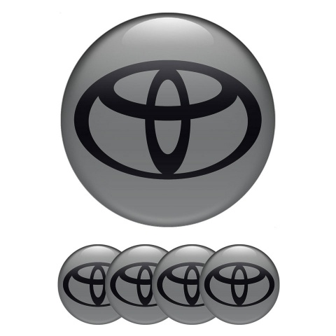 Toyota Logo Emblem for Wheel Center Caps Dark Grey