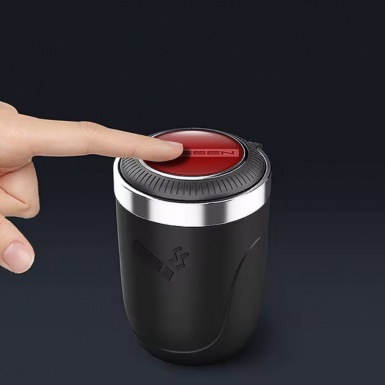 Vossen Ashtray Logo Container for Cigarette LED Red Carbon Decoartion 