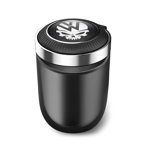 VW Trash Can Ashtray Skull Logo Design 
